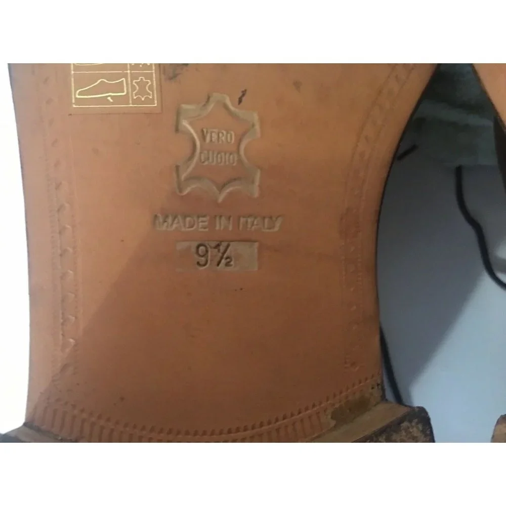 Herry Sax Men’s Sz 9.5 Shoes Brown Made In Italy‎